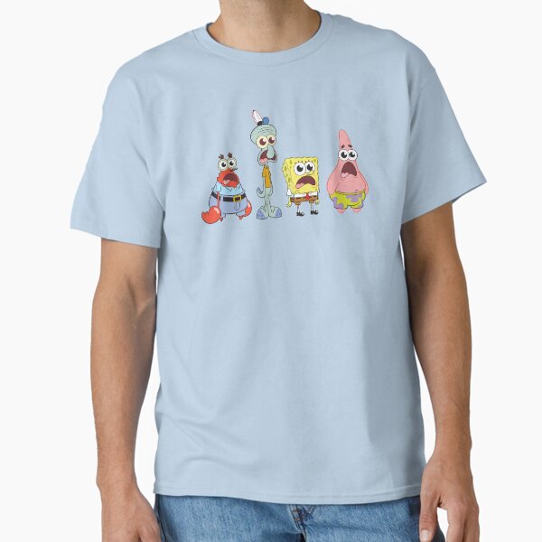 Vista previa del artículo con la obra «Bob Esponja Pantalones Cuadrados Cast Group Stare», diseñado y vendido por FifthSun.