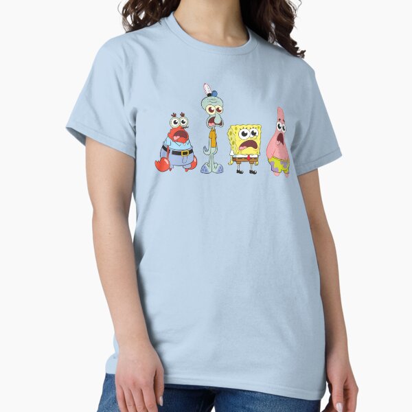 Vista previa del artículo con la obra «Bob Esponja Pantalones Cuadrados Cast Group Stare», diseñado y vendido por FifthSun.