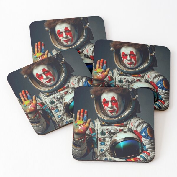 Item preview, clown cosmonaut artist painter designed and sold by jsebouvi.