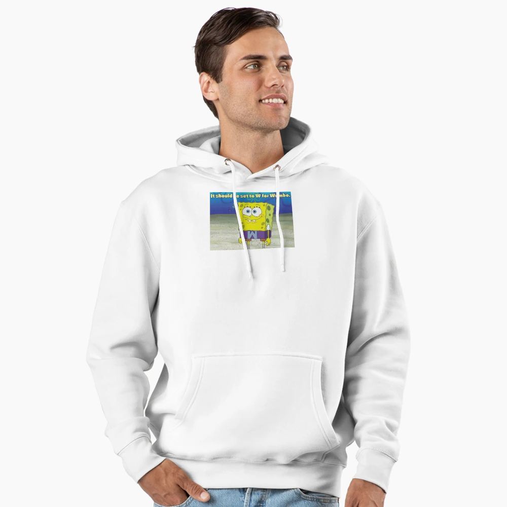 Vintage Bob l'éponge Pull à capuche H&M avec logo dans le dos Pull blanc taille M - France