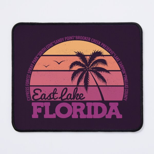 Item preview, East Lake Florida Sunset Retro Vintage Local Pride Logo designed and sold by CRHPOD20.