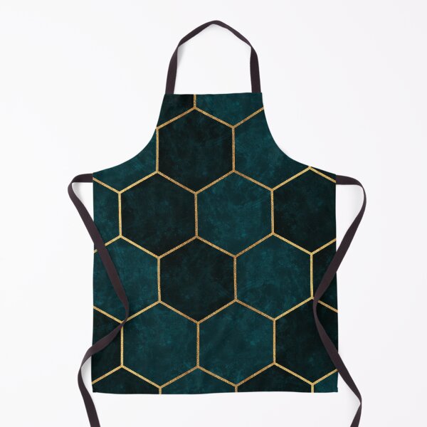 Item preview, Trendy Deep Teal Hexagons designed and sold by AmbienceArt.