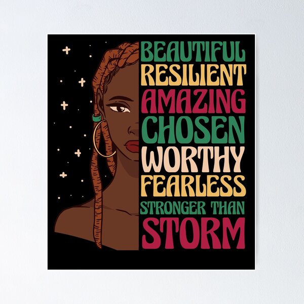 Item preview, African American Afro Heritage Girl Quote designed and sold by MrEddie10.