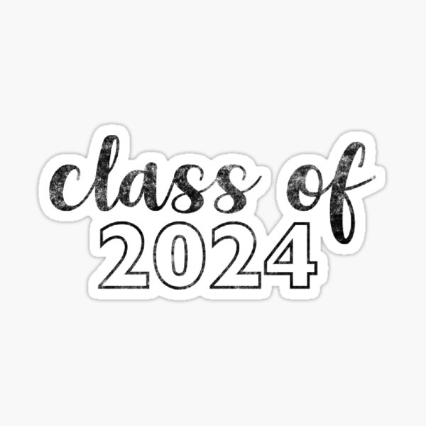 Class of 2024 White Cap Square Sticker by Janz, Zazzle