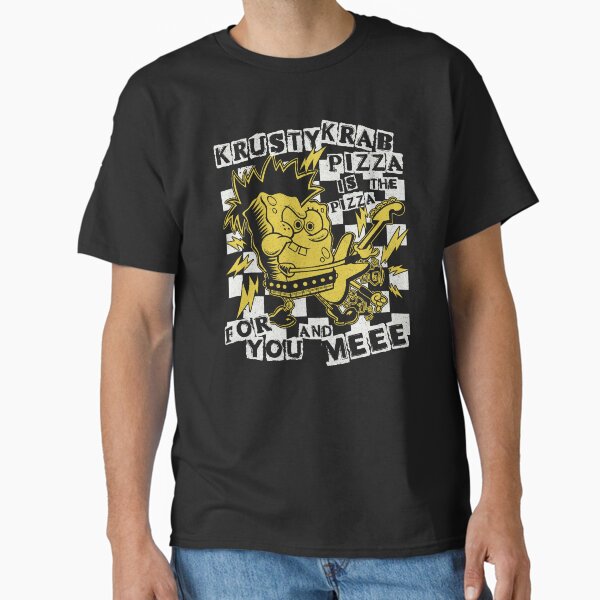Vista previa del artículo con la obra «Bob Esponja Pantalones Cuadrados Punk Bob Crustáceo Cascarudo Pizza», diseñado y vendido por FifthSun.