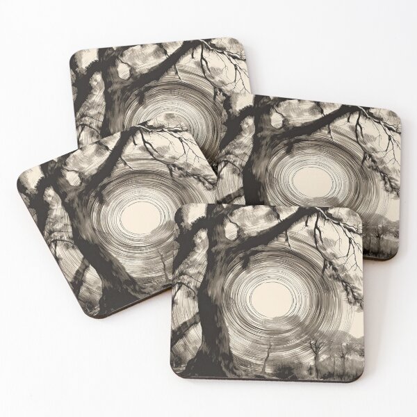 Item preview, Whispers of Twilight Tree With Rings Black and White Sepia Tone designed and sold by mpraytor.