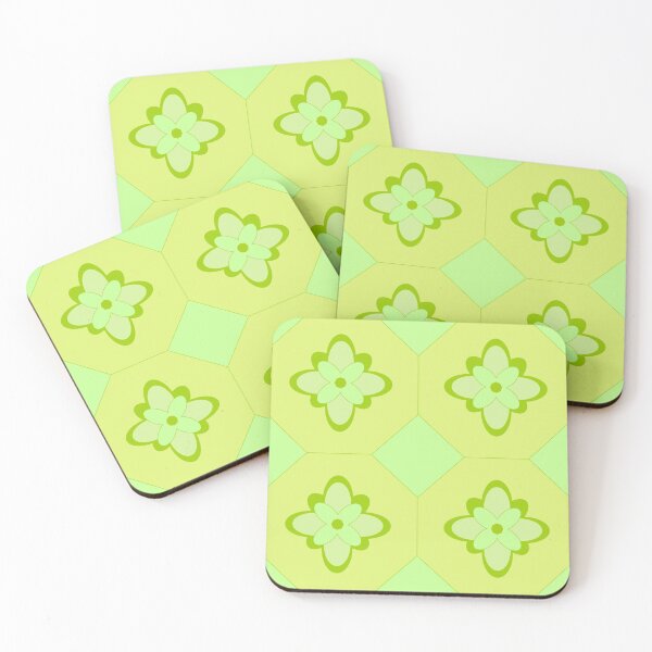 Artikelvorschau, Octagon Formal Flower Yellow Green Repeat 5748 entworfen und verkauft von Art in My Loft.