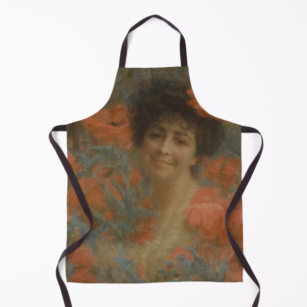 Item preview, Lucien Lévy-Dhurmer Femme entourée de fleurs designed and sold by NouveauEra.
