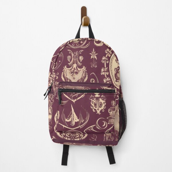 Item preview, Burgundy Heraldic Pattern Design with Noble Symbols and Elements designed and sold by Juuskus.