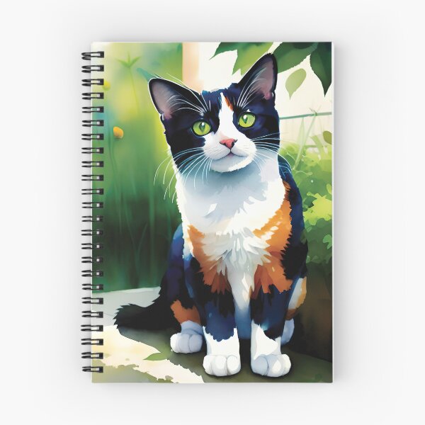 Item preview, Cute Watercolor Cat and Green Plants designed and sold by FriskyLemur.
