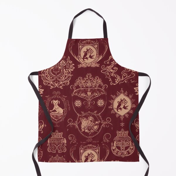 Item preview, Burgundy Heraldic Pattern Design with Animal Accents (Dogs and Frogs) designed and sold by Juuskus.