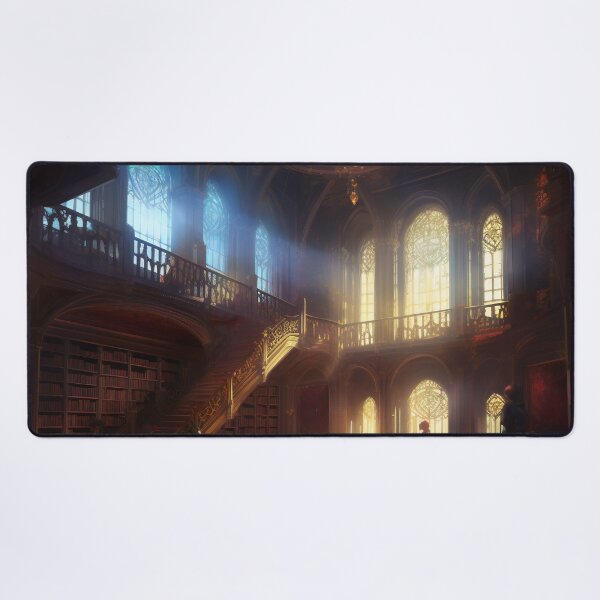 Item preview, Enchanted Knowledge: Exploring the Grand Library of the Castle Interior designed and sold by oanaunciuleanu.
