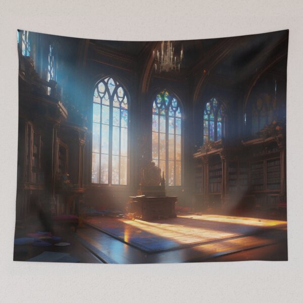 Item preview, Enchanted Knowledge: Exploring the Grand Library of the Castle Interior designed and sold by oanaunciuleanu.