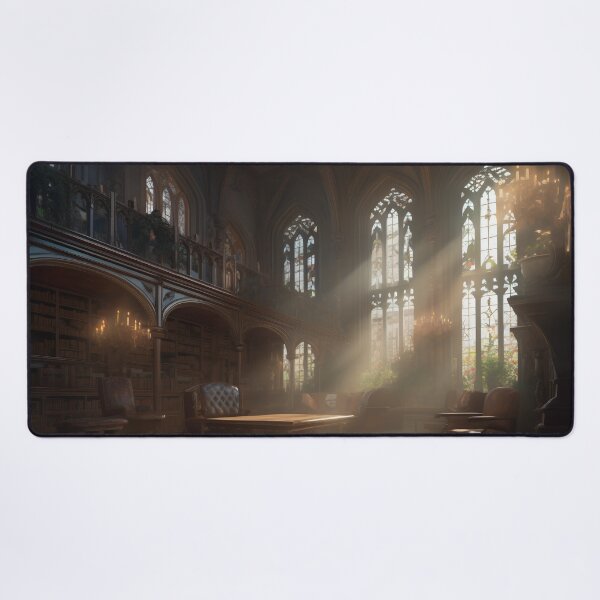 Item preview, Enchanted Knowledge: Exploring the Grand Library of the Castle Interior designed and sold by oanaunciuleanu.