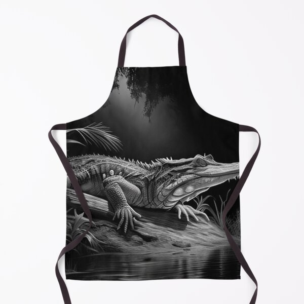 Item preview, Black and white Crocodile drawing designed and sold by Pencil-Art.