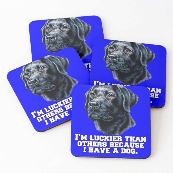Item preview, Black Labrador Retriever I’m Luckier Than Others Because I Have A Dog  designed and sold by fantasticdesign.