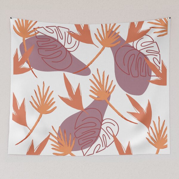 Item preview, Biophilic vintage retro mid-century duvet cover and home decor custom design designed and sold by EmpiredesignCA.