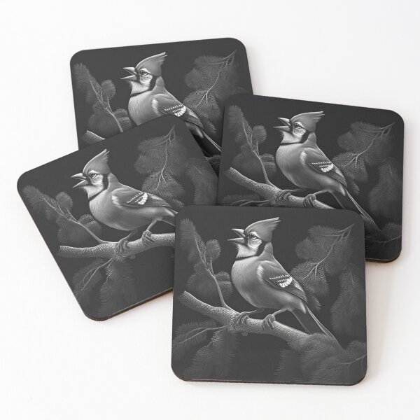 Item preview, Black and White Blue Jay designed and sold by Pencil-Art.