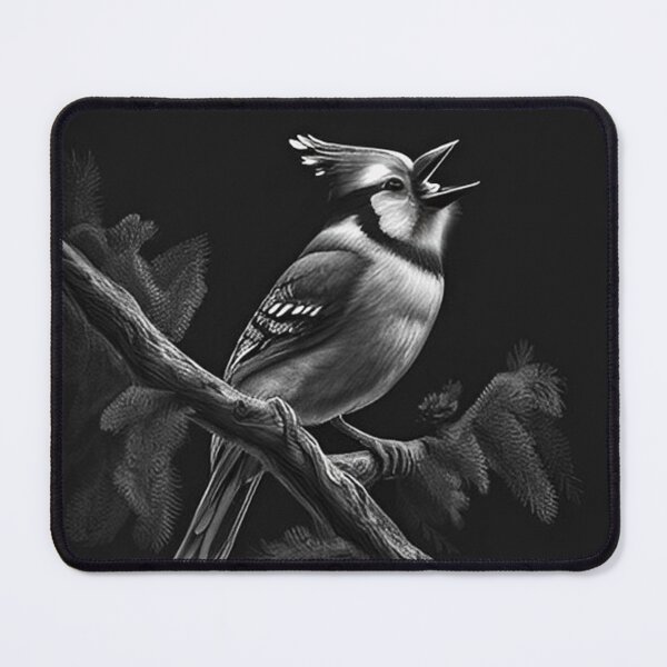 Item preview, Black and White Blue Jay designed and sold by Pencil-Art.