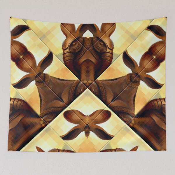 Item preview,  *Crossbreeding 3D Elephantrabbit Geometric Chocolate Abstract Art* designed and sold by Ralek.