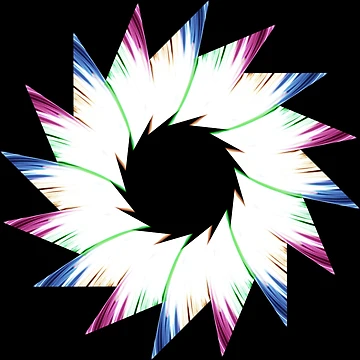Artwork thumbnail, multicolored mandala by Meo Design