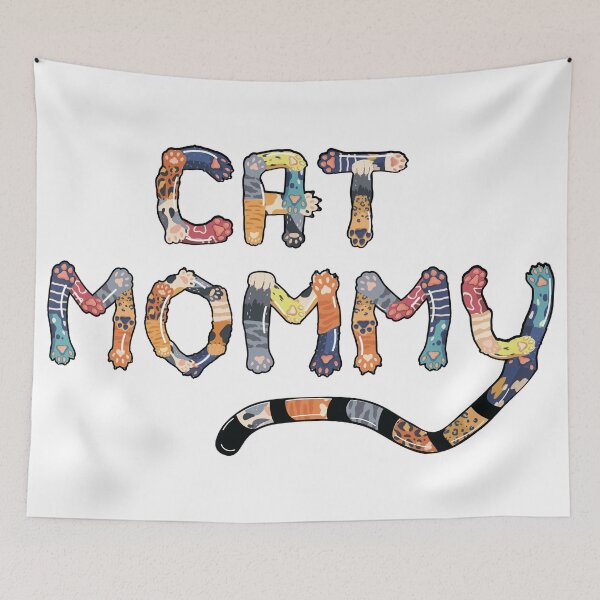 Item preview, Cat Mommy - Cat Paws & Cat Tail Illustrated Art  designed and sold by Voodoo Catdaddy .