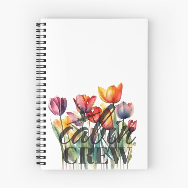 Item preview, Cabin Crew & Tulips watercolor design for Flight Attendants Stewardess Flight Crew designed and sold by AviationArtists.