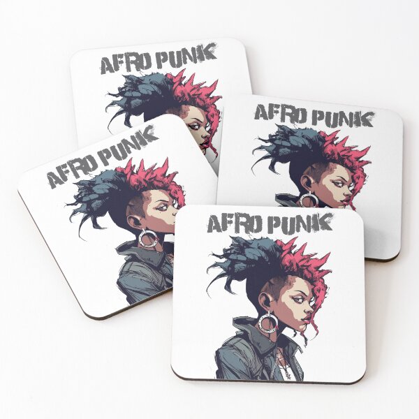 Item preview, Afro Punk Anime Girl in Leather Jacket designed and sold by Artful-Soul.