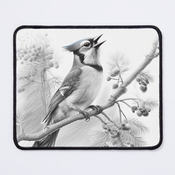 Item preview,  Black and White Blue Jay designed and sold by Pencil-Art.