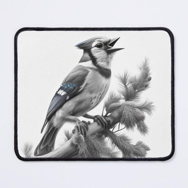 Item preview, Black and White Blue Jay designed and sold by Pencil-Art.