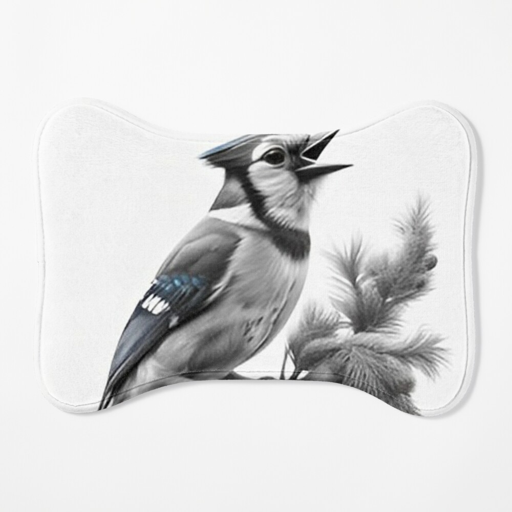 Black and White Blue Jay Sticker for Sale by Pencil-Art