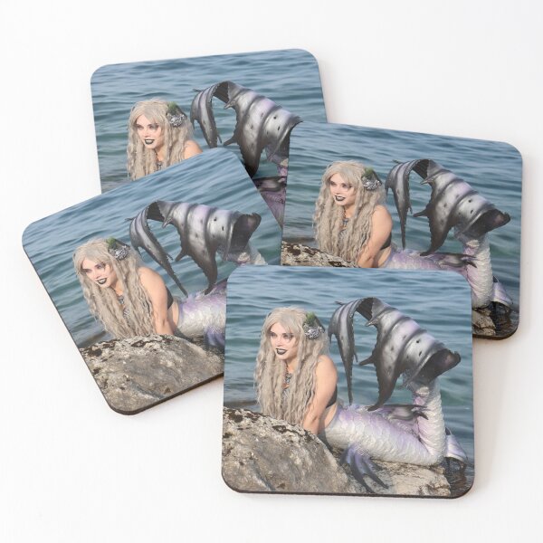 Item preview, Mermaid on the Rocks (Mermaid Phantom at Lake Michigan) designed and sold by TheMagicCrafter.