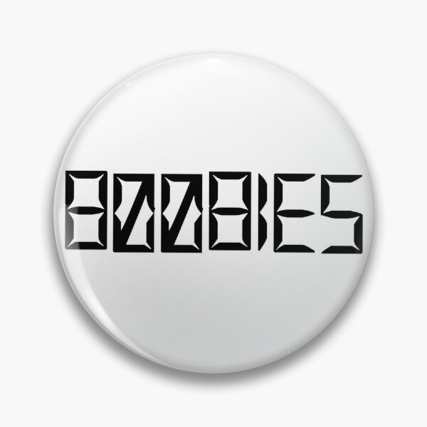 Calculator Word – Boobs Button Badge