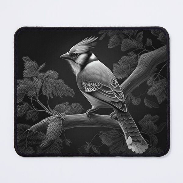 Item preview, Black and White Blue Jay designed and sold by Pencil-Art.