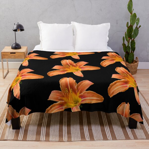 Item preview, Flor de lirio naranja - fondo negro designed and sold by Louise-Mae.
