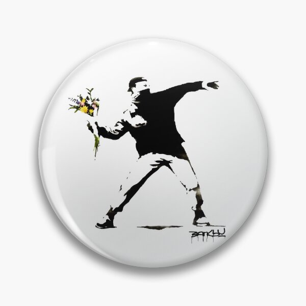 Item preview, BANKSY Flower Thrower Love is in the Air designed and sold by inkstyl.
