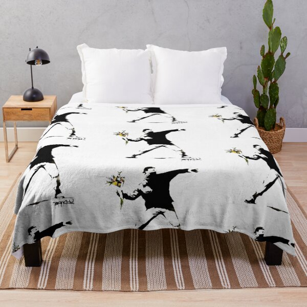 Item preview, BANKSY Flower Thrower Love is in the Air designed and sold by inkstyl.