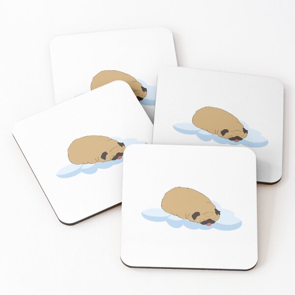 Item preview, Fat pug sleeping on a cloud designed and sold by Sunwang.