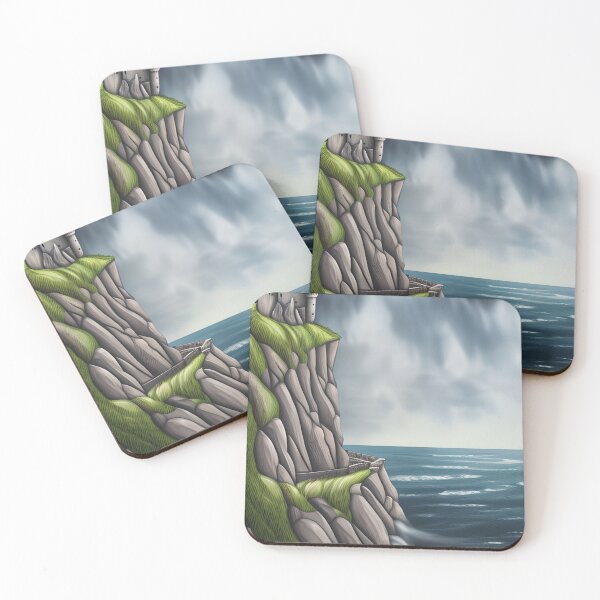 Item preview, AI Generated Ocean Cliff Art designed and sold by Poetic Patterns Studio.