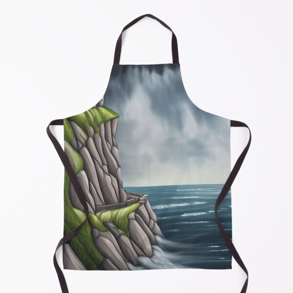 Item preview, AI Generated Ocean Cliff Art designed and sold by Poetic Patterns Studio.