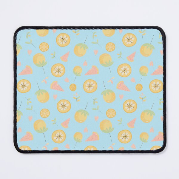 Item preview, Light Blue Sweet Summer Oranges Seamless designed and sold by miauruna.