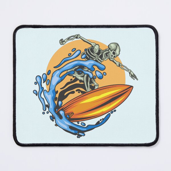 Item preview, Skeleton Surfer Surfboard Surf Surfing Sunset Ocean designed and sold by franktact.