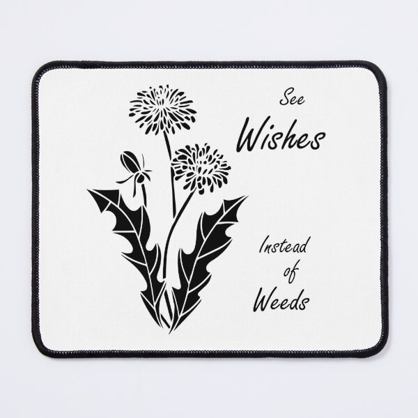 Item preview, Wishes instead of Weeds (black) designed and sold by BohoHoosier.