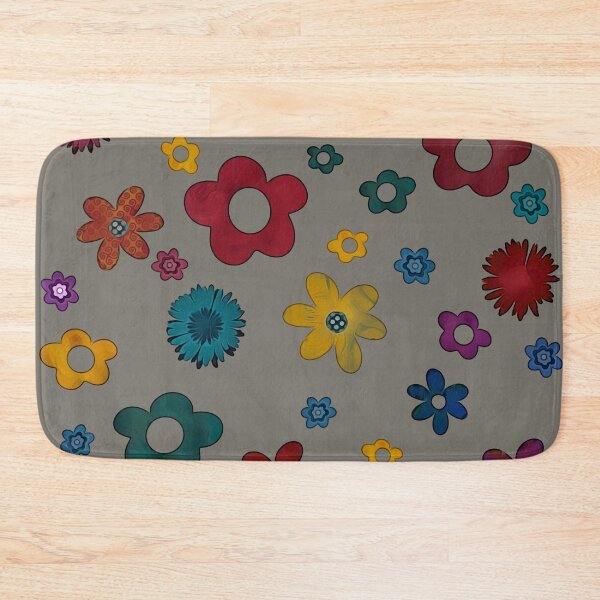 Item preview, colourful doodle flowers  designed and sold by Inktown.