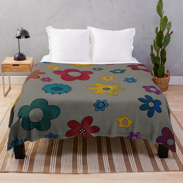 Item preview, colourful doodle flowers designed and sold by Inktown.