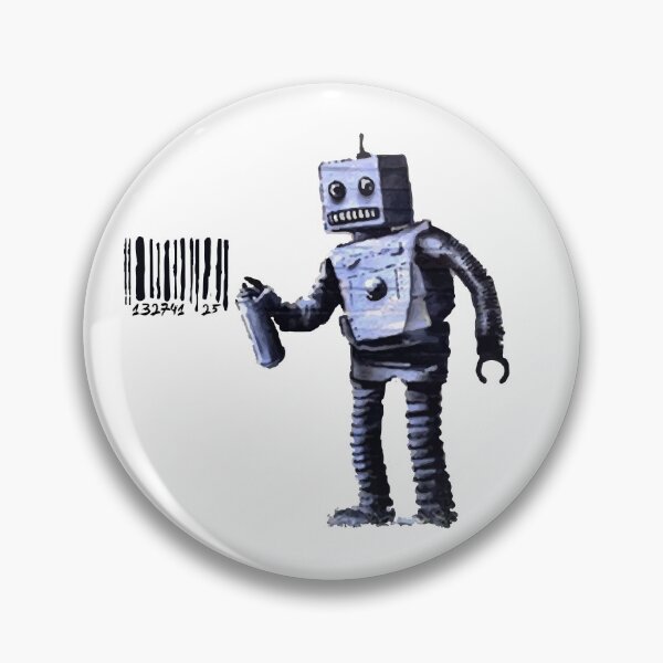 Item preview, BANKSY Robot Barcode designed and sold by inkstyl.