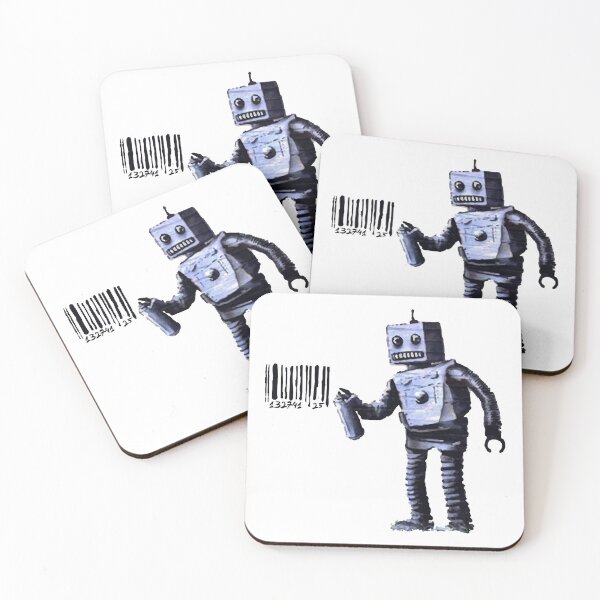 Item preview, BANKSY Robot Barcode designed and sold by inkstyl.
