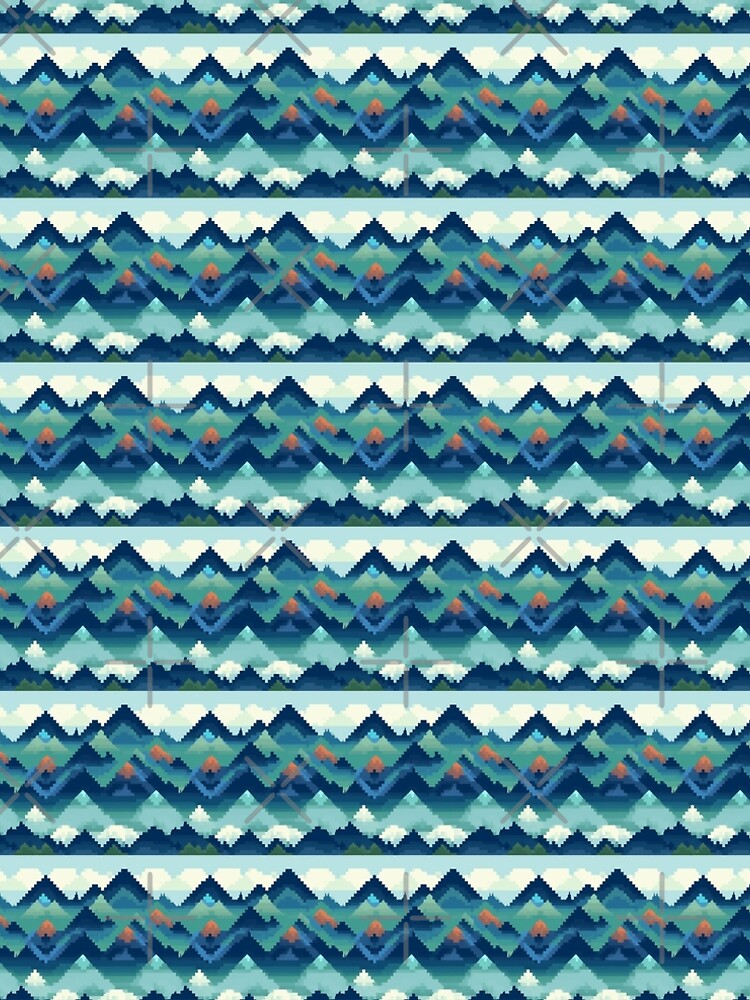Aperçu 5 sur 5. Robe trapèze avec l'œuvre Pixelated Pinnacles créée et vendue par PixelPatchwork.