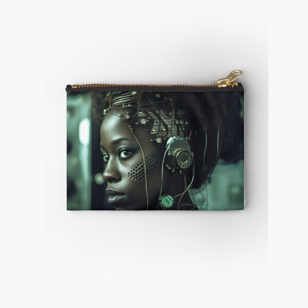 Item preview, cyberpunk afrofuturistic female hacker designed and sold by SYNTHETICA-CITY.