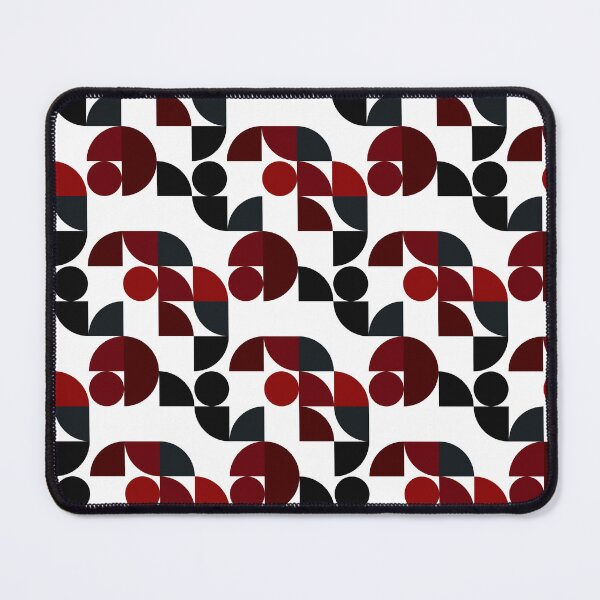 Item preview, Black and Red Circular Abstract Flat Pattern - Minimalist Geometric Design designed and sold by Neitherworld-BJ.
